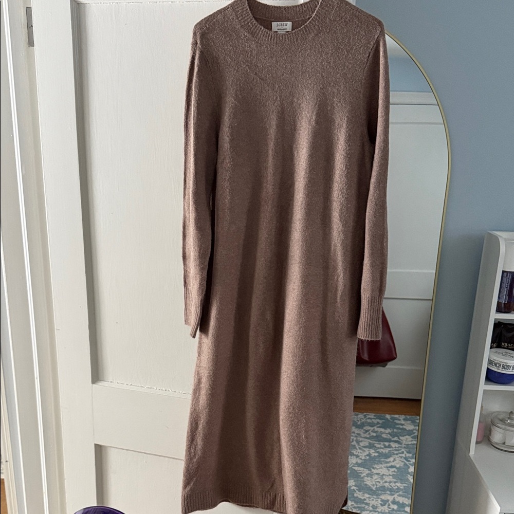 J. Crew Brown Long Sleeve Dress